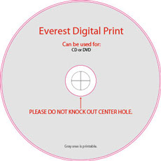 Everest Digital Print Disc Template